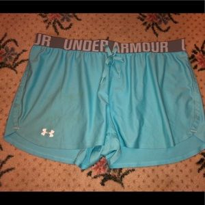 Blue under armor shorts